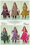 Srija Vol 2 By Deecee Rayon Foil Printed Embroidery Anarkali Kurtis Set